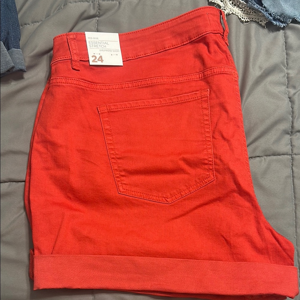 SOLD Lane Bryant Red Jean Shorts Casual Style
